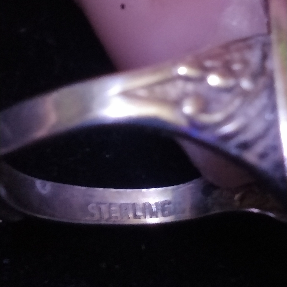 VINTAGE Siam Sterling Silver Adjustable Statement Ring - Picture 3 of 6